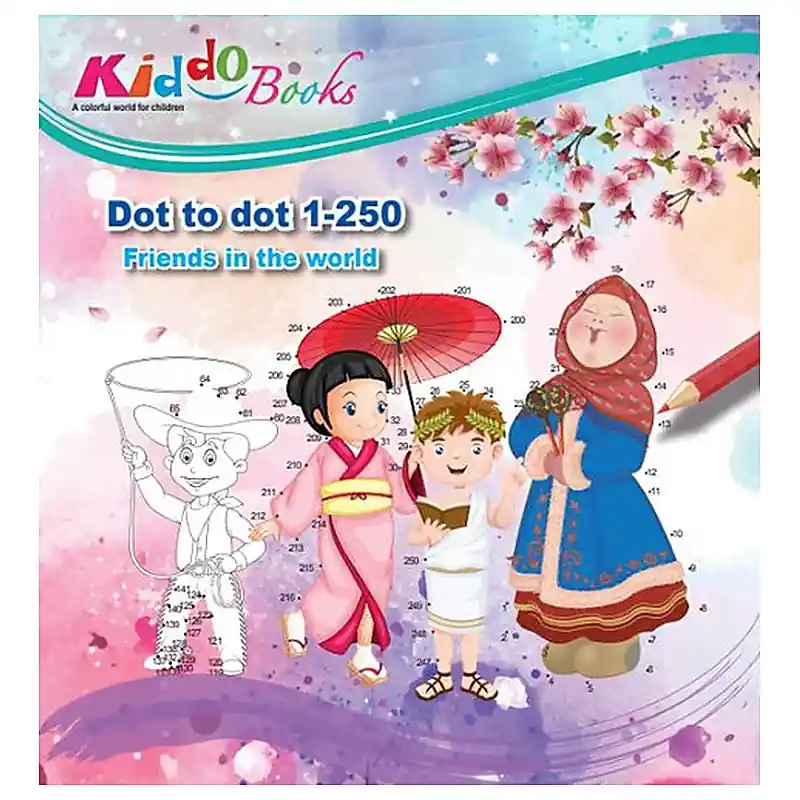 Kiddo Books pontról pontra színező füzet 1-250-ig 18 képpel (543621) Árcsökkenés
