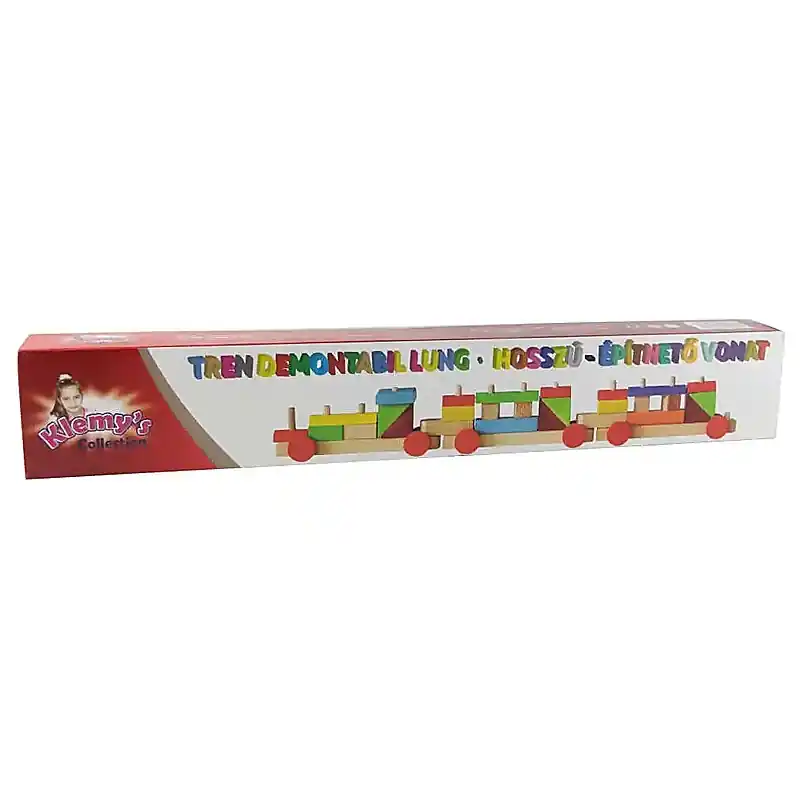 Kiárusítás Klemys Collection hosszú szétszedhető fa vonat 58x6x9 cm (929239)
