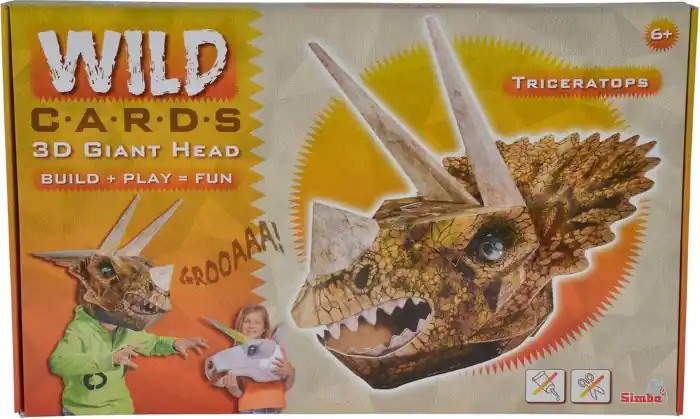 Kreatív 3D papír nagy Triceratops fej (010805) Árengedmény
