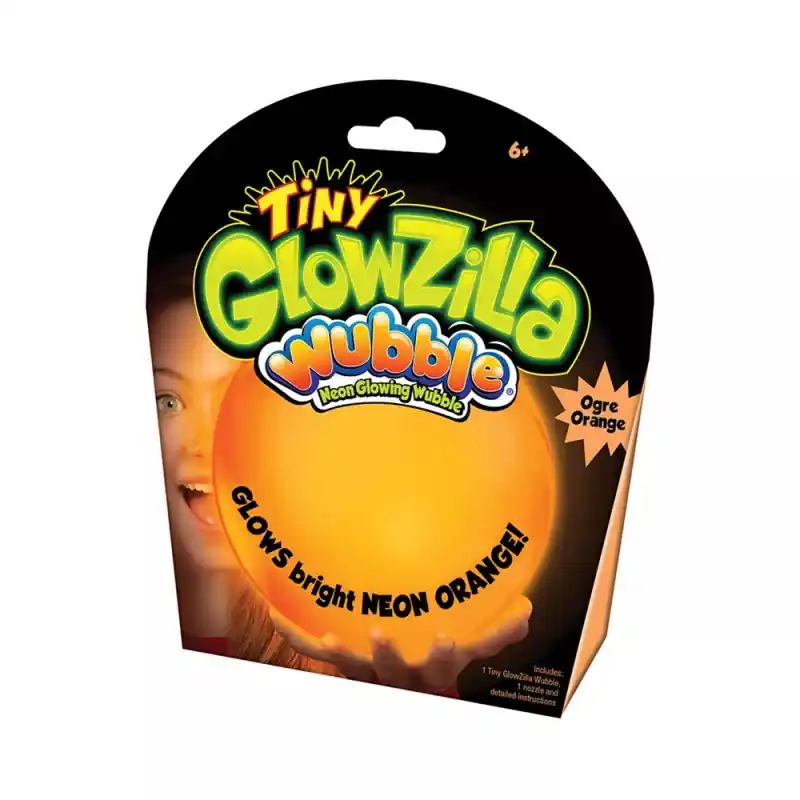 Leddel világító Tiny Glowzilla Wubble 30 cm - neon narancs buboréklabda (81081) Legnépszerűbb