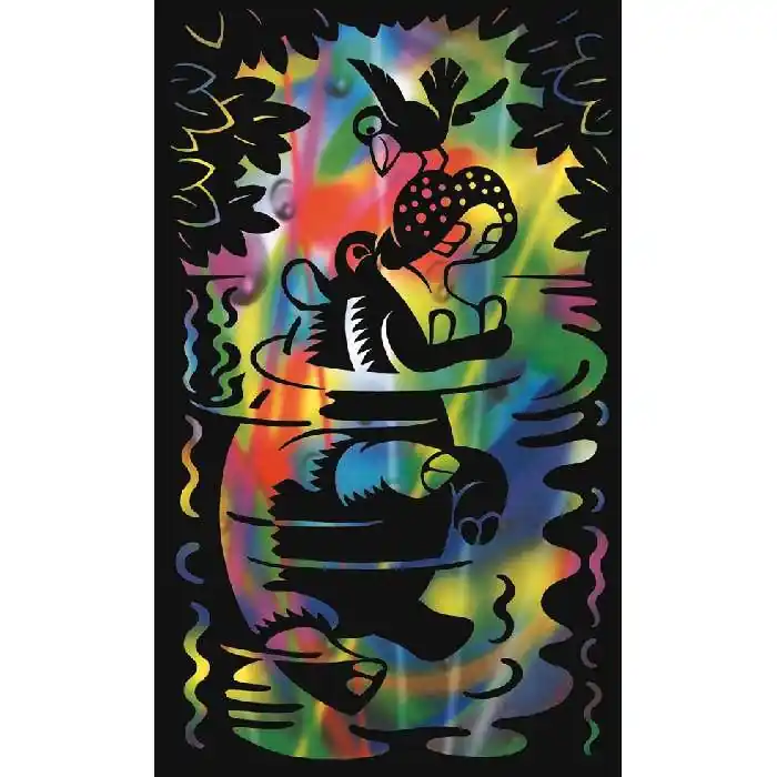 Csak ma Mammut Szivárvány képkarcoló Víziló (11*18 cm) Mini