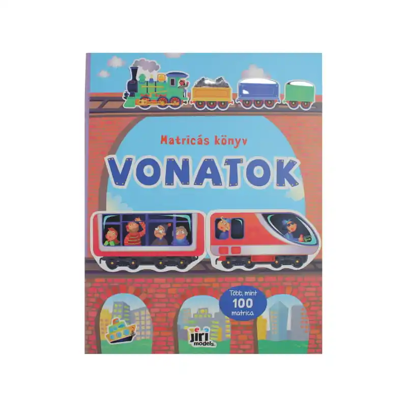 Gyors szállítás Matricás könyv Vonatok foglalkoztató füzet 100 db matricával A4 (174809)