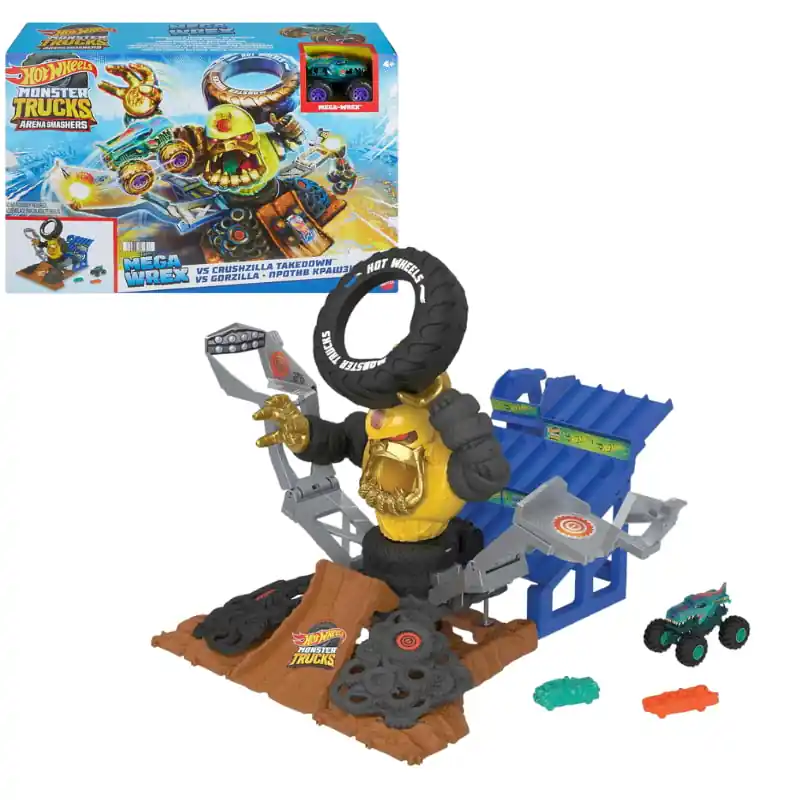 Mattel Hot Wheels Monster Trucks Mega Wrex autópálya játékszett kisautóval (174217) Akciós ár