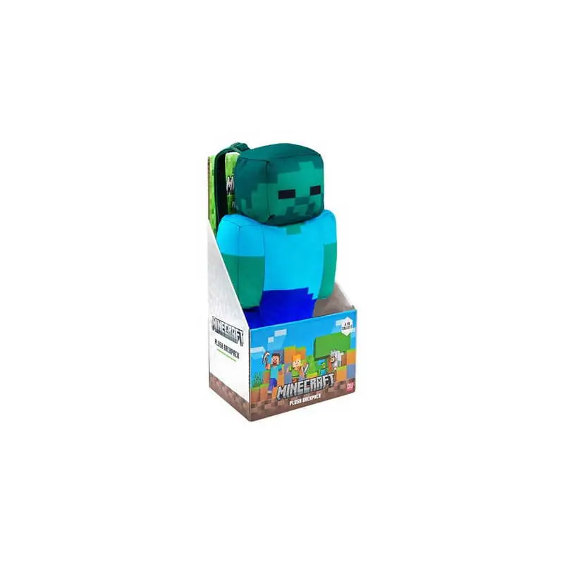 Vedd meg most Minecraft - Plüss táska - Zombie, 30cm (PMI-MC7038)