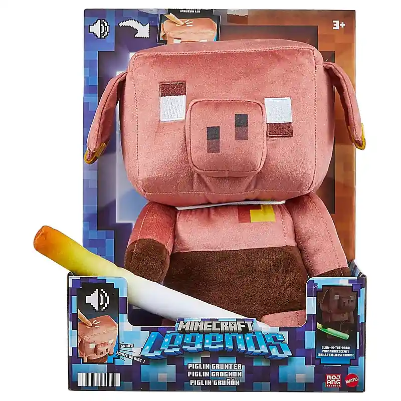 Ajánlat Minecraft Legends Piglin világító és hangot adó plüssfigura 29 cm (64212)