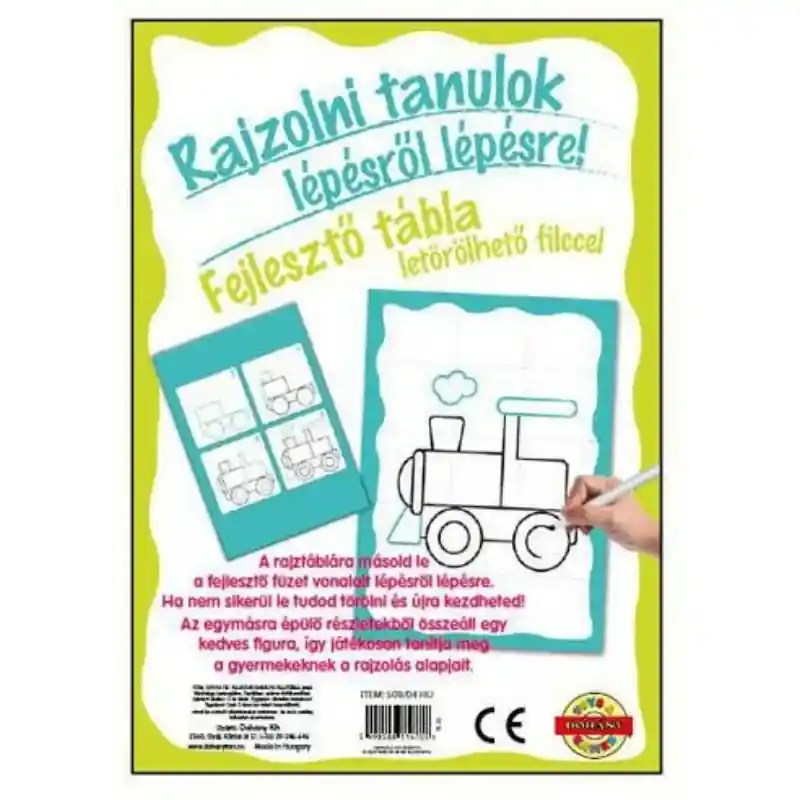 Munkafüzet Rajzolni tanulok fejlesztő tábla Járművek zöld (145533) Vedd meg most