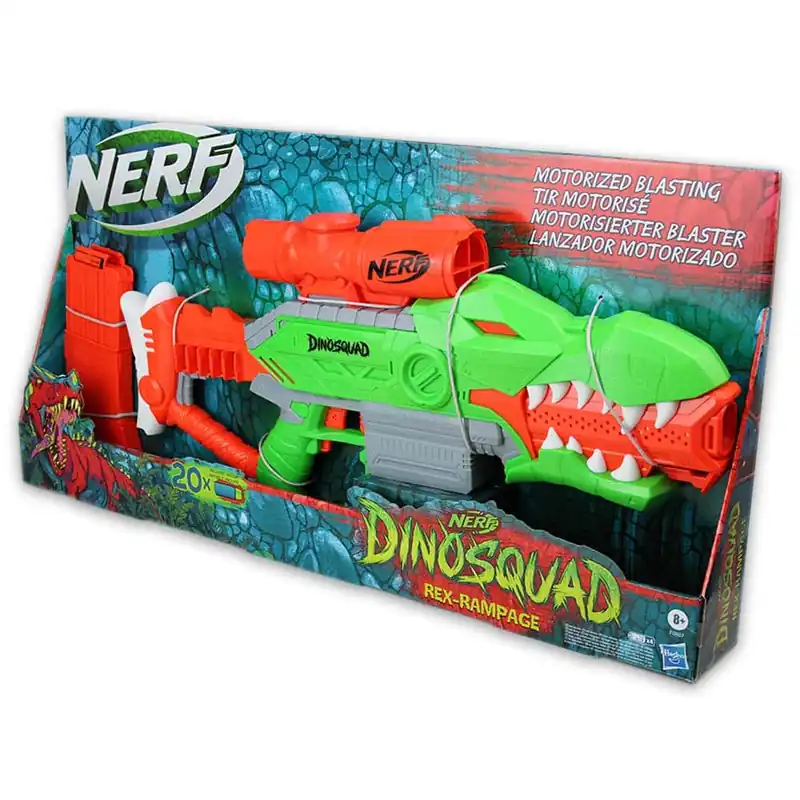Kihagyhatatlan ajánlat Nerf Dinosquad Rex-Rampage szivacslövő fegyver 20 db lövedékkel (154568)