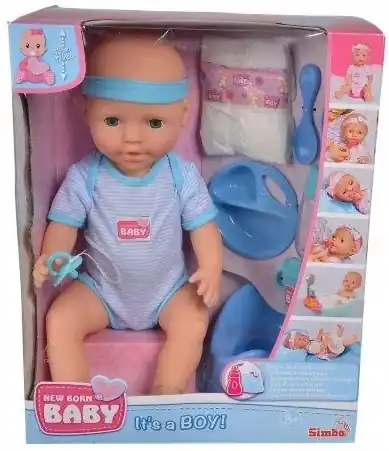 Szuper ajánlat New Born Baby Cumisüvegből Ivó És Pisilő Baba Fiú (105030044)