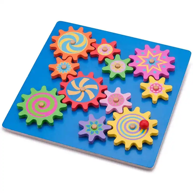 New Classic Toys Fogaskerekek fa játék (116732) Korlátozott ajánlat