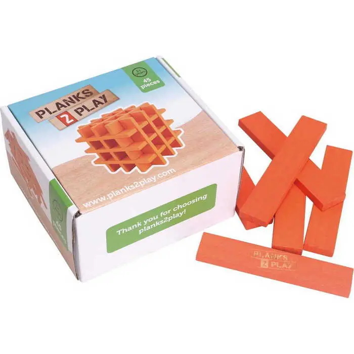 Végkiárusítás New Classic Toys Planks2 Play 45db. Narancs (P2COR45)