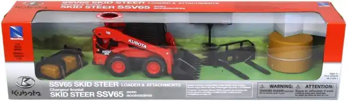 Azonnal elérhető NewRay 1/18 Kubota SSV65 Skid Steer (33133_N)