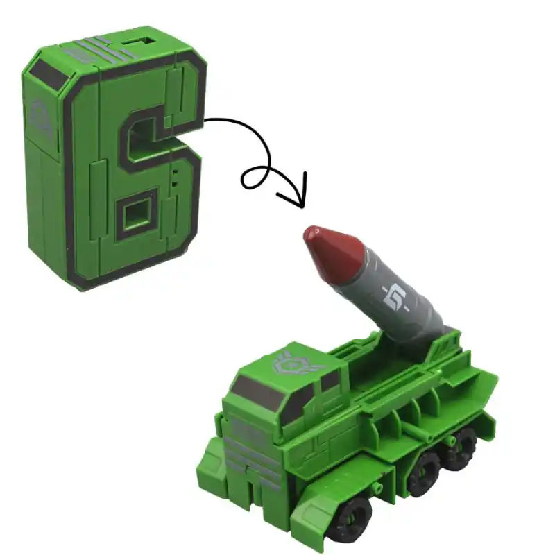 Outlet Numeric Troopers 6 számmá alakuló robotfigura zöld (177582)