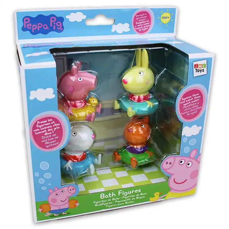 Gyors szállítás Peppa malac 4 db-os fürdőjáték szett Peppa és barátai (108678)