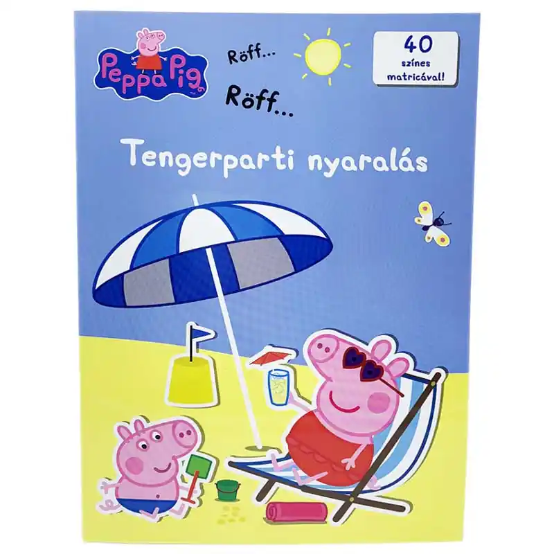 Peppa malac Tengerparti nyaralás foglalkoztató füzet matricákkal A4 (164649) Újdonság