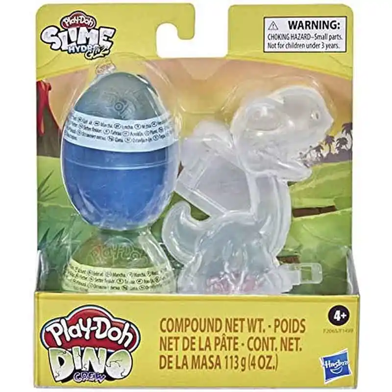 Azonnali szállítás Play-Doh Dino Crew Slime Hydro Glitz kék-zöld slime dino formával (F2065)