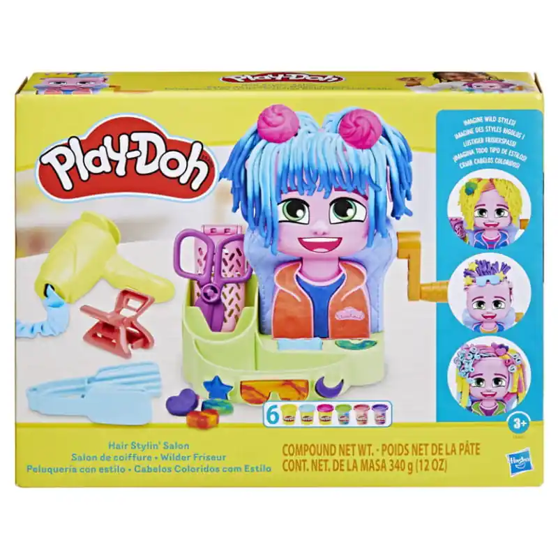 Play-Doh Hair Stylin Salon hajszalon gyurma készlet kiegészítőkkel 340 g (F8807) Kiárusítás