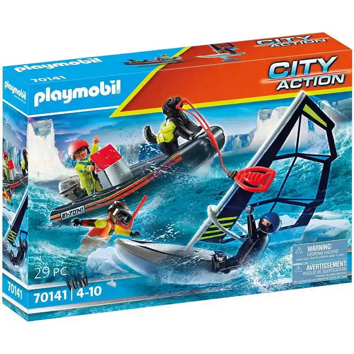 Playmobil Seenot Polarsegler-Rettung mit Schlauchboot (70141) ZS. Alacsony ár