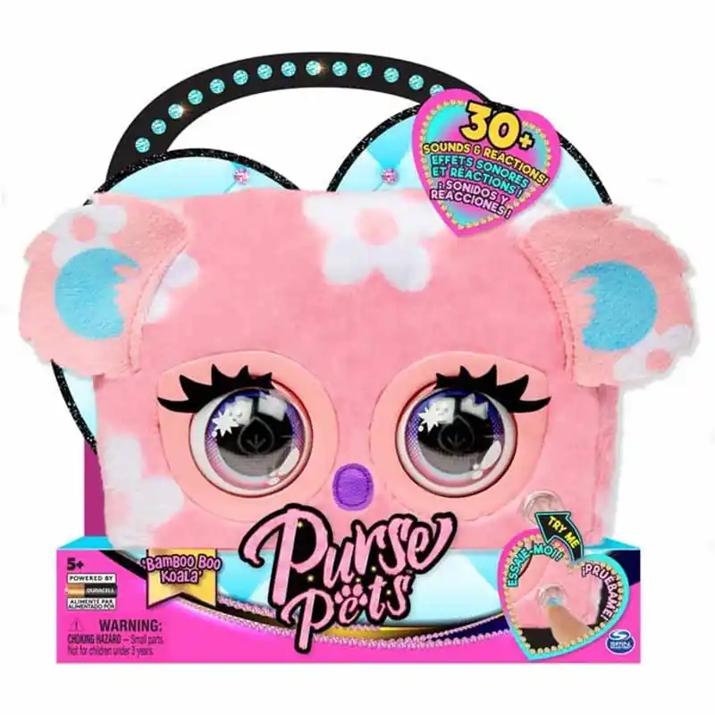 Kiárusítás Purse Pets Bamboo Boo Koala interaktív válltáska hang effektekke 16 cm (303010116)