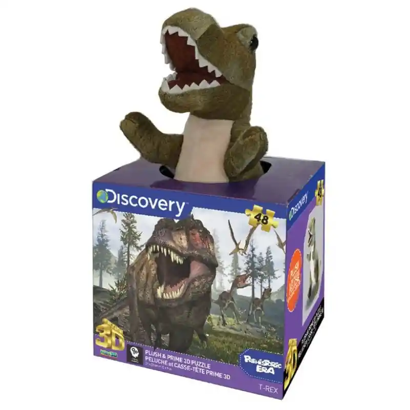 Ajánlat Puzzle Dinoszaurusz 48 db-os hologramos 3D hatású és plüss dinoszaurusz egyben (PRI-15812)