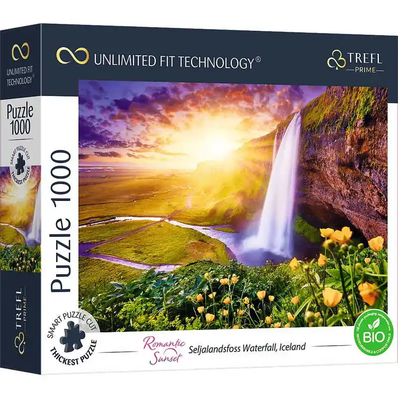 Expressz szállítás Puzzle Trefl 1000 Prime Seljalandsfoss vízesés, Izland