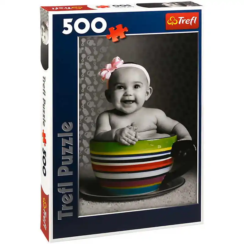 Árcsökkenés Puzzle Trefl 500 Baba a csészében