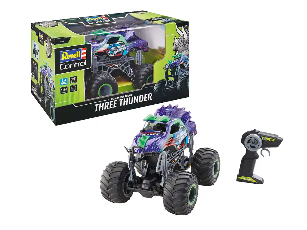Rendeld meg most Revell Control Dino Monster Truck Three Thunder (24556 R) Távirányítós jármű