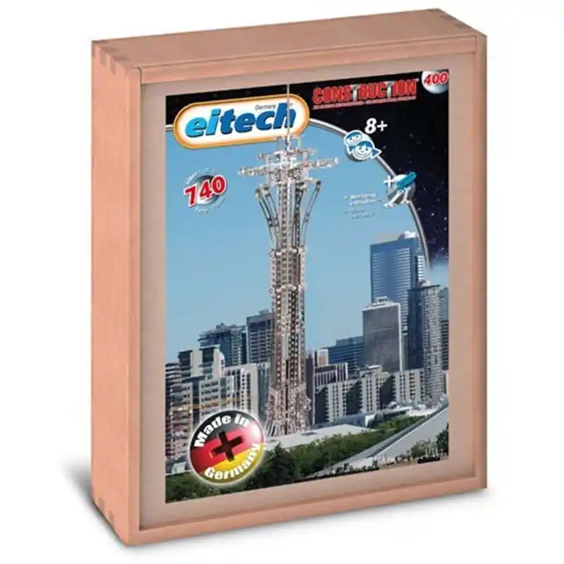 Seattle Space Needle torony építőjáték 740 db-os szerszámokkal fém Eitech fa dobozban (95009) Biztonságos fizetés