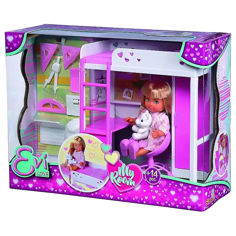 Simba Evi Love My Room baba szobabútorokkal és kiegészítőkkel 12 cm (105733601) Legkelendőbb