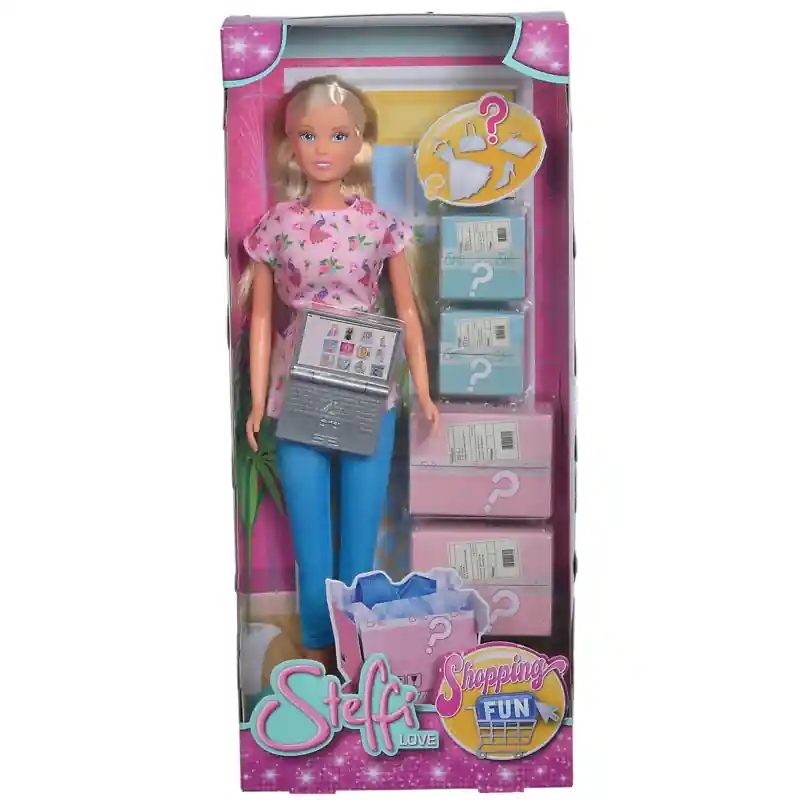 Különleges ajánlat Simba Steffi Love baba Shopping Fun 4 meglepetés csomaggal és kiegészítőkkel (105733403)
