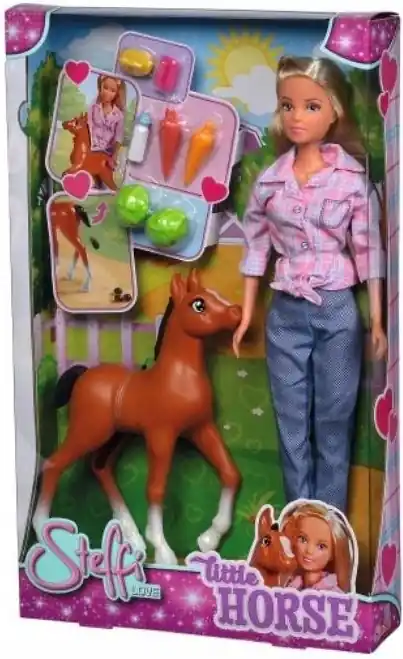 Akciós ár Simba Steffi Love Little Horse baba pónival és kiegészítőkkel (105733517)