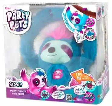Biztonságos fizetés Slowy táncoló plüss lajhár türkiz Party Pets (303010050)