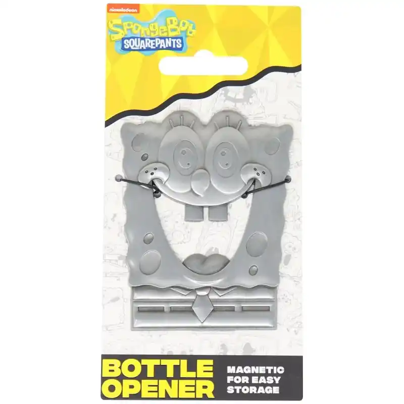 SpongeBob mágneses fém sörnyitó, kb. 8,5x7 cm (467554) Kedvezmény