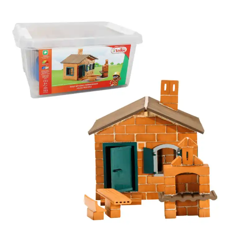 Tégla építőjáték ház és BBQ sütő 185 db-os teifoc (401040159) Ajánlat