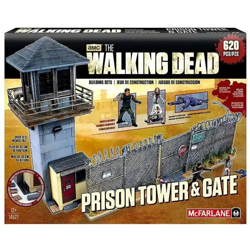 The Walking Dead Prison Tower and Gate 620 db-os építőszett figurákkal 32 cm (14527) Korlátozott ajánlat