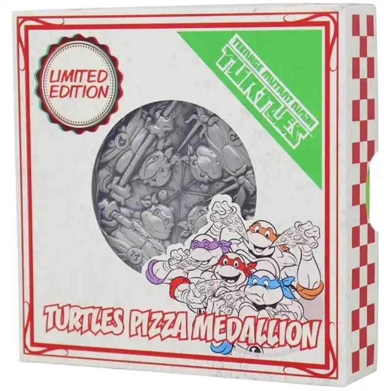 Csak ma Tini Nindzsa Teknőcők Pizza alakú limitált kiadású dombornyomott fém medál 10 cm (467219)