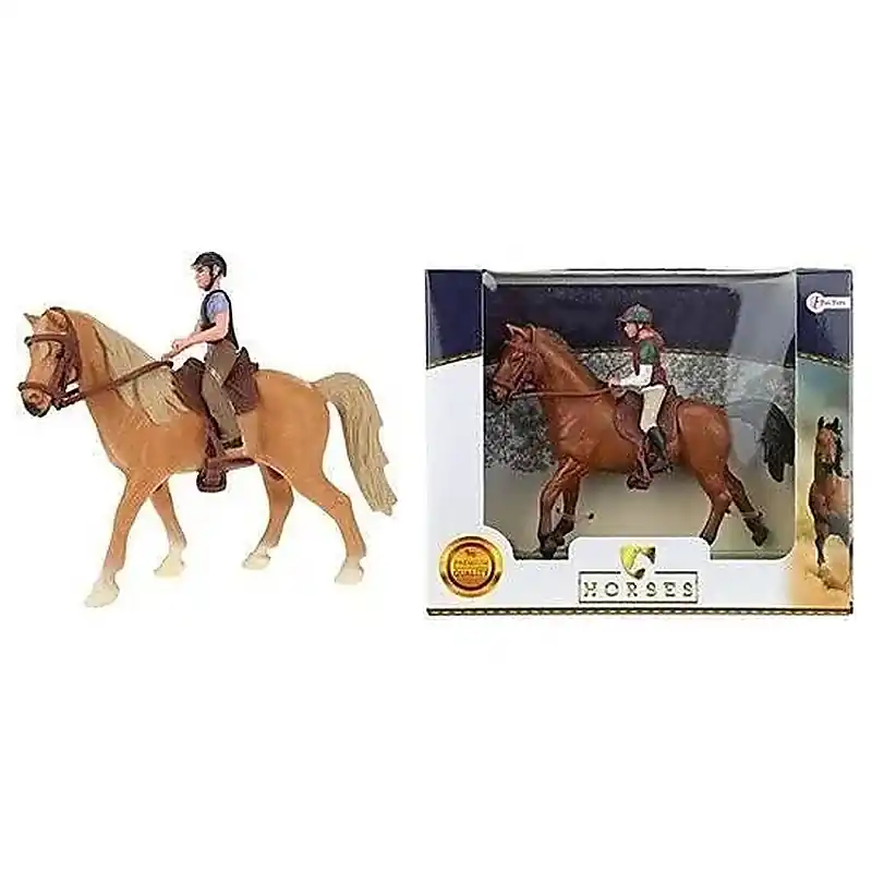Toi-Toys ló lovassal műanyag játékszett többféle 12 cm (37171Z) Gyors kiszállítás