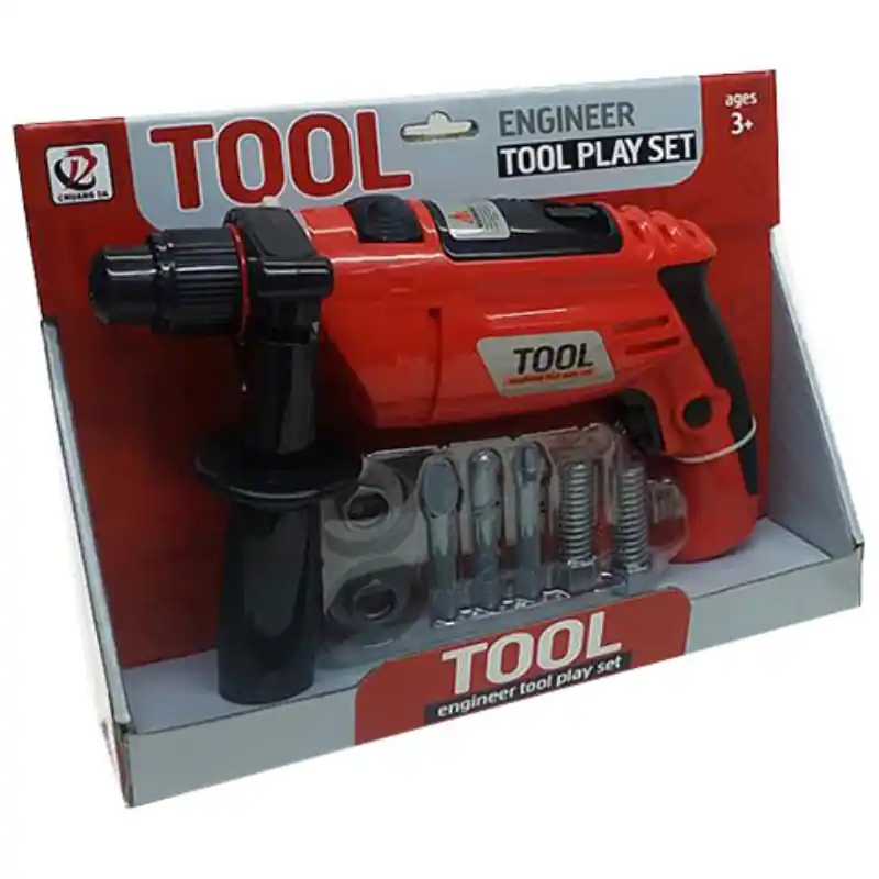 Nézd meg most Tool Play Set játék fúrógép piros-fekete (177986)