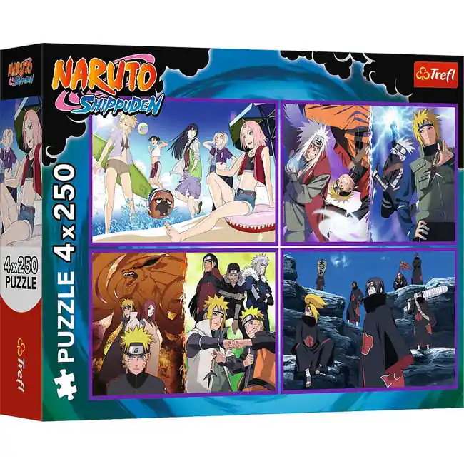 Különleges ajánlat Trefl 4 x 250 db-os puzzle - Naruto - Shippuden (13339)