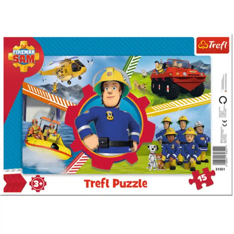 Trefl Keretes Puzzle Sam a tűzoltó 15 db-os (31351) Szezonális akció