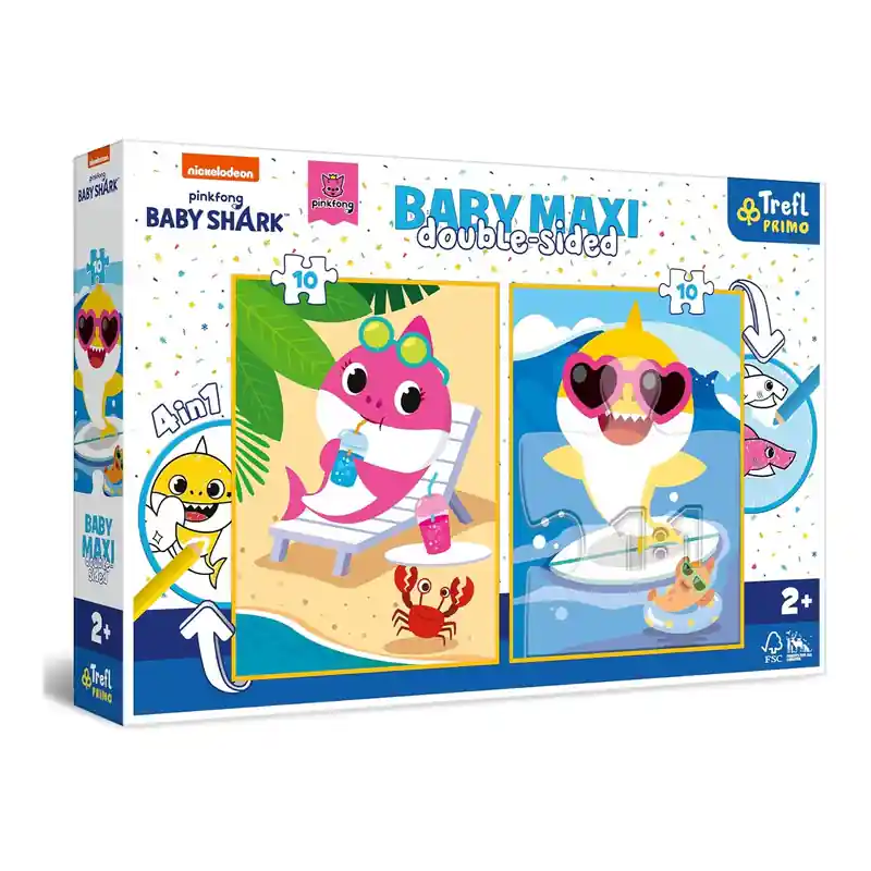 Legnépszerűbb Trefl Maxi Puzzle Baby Shark - Boldog nap 2x10 db-os (43005)