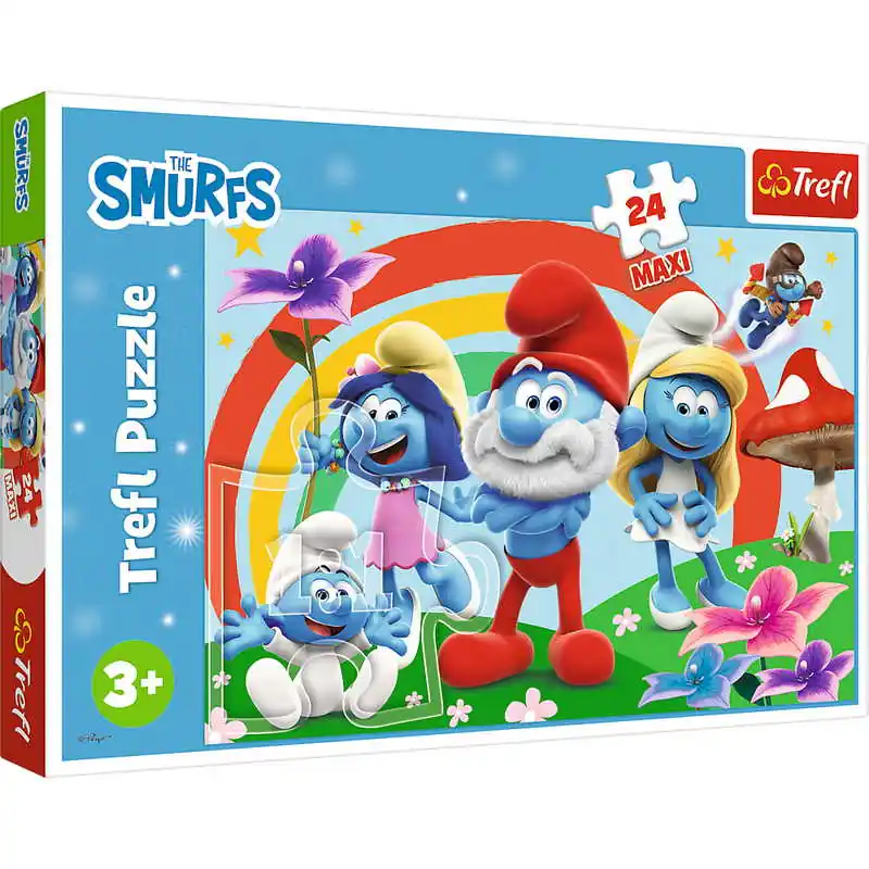 Trefl Maxi Puzzle Smurf Hupikék Törpikék 24 db-os (14374) Újdonság