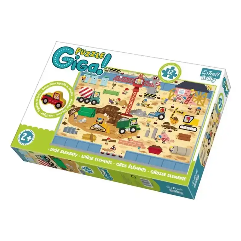 Olcsóbb Trefl Padló Puzzle Giga Építési terület 12 db-os (90755)
