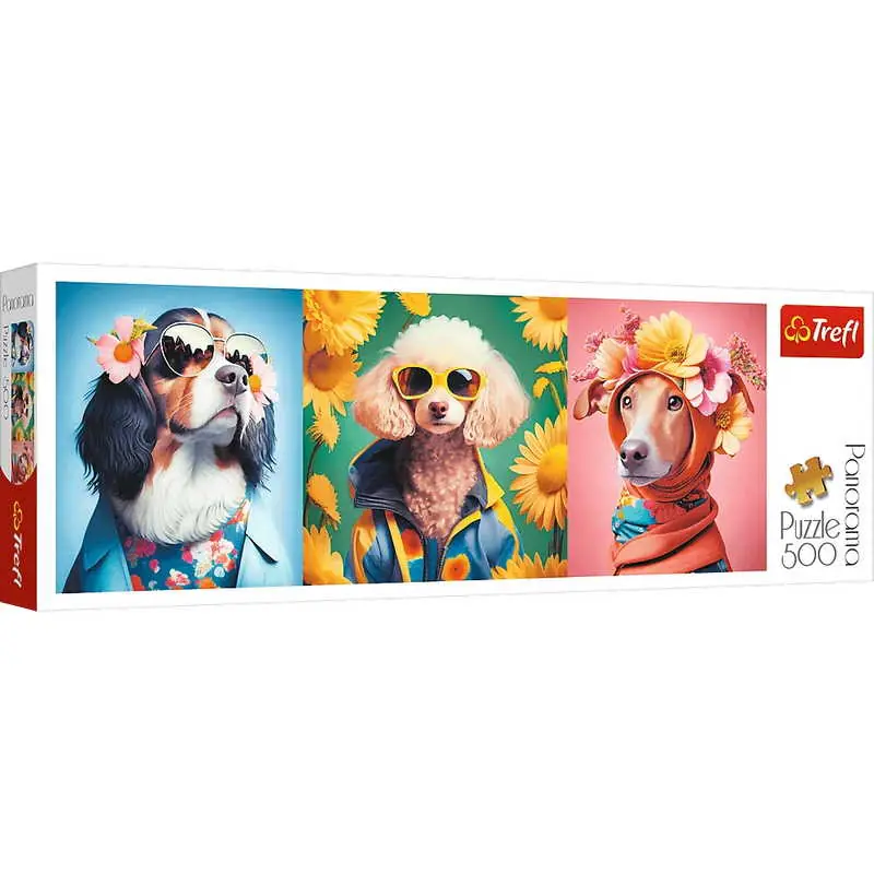 Trefl Panoráma Puzzle 500 db-os Kutya divatbemutató (29517) Alacsony ár