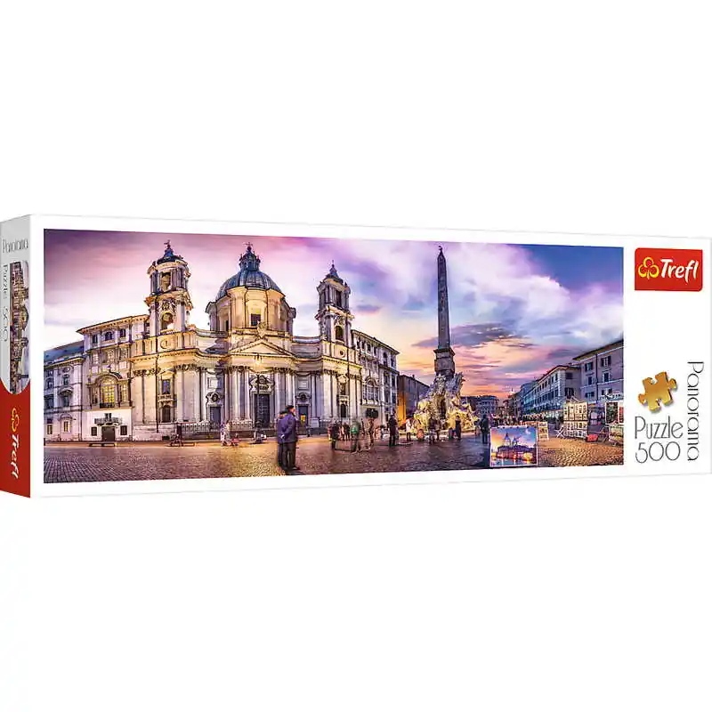 Árcsökkenés Trefl Panoráma Puzzle 500 db-os Piazza Navona Róma (29501)