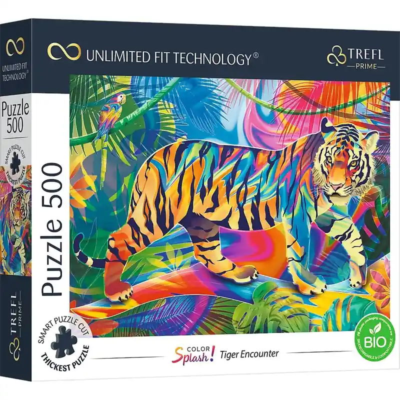 Trefl Prime Puzzle - Színes tigris 500 db-os (37453) Szuper ajánlat