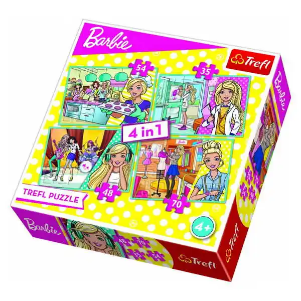 Kedvezmény Trefl Puzzle 4in1 Barbie (343014)