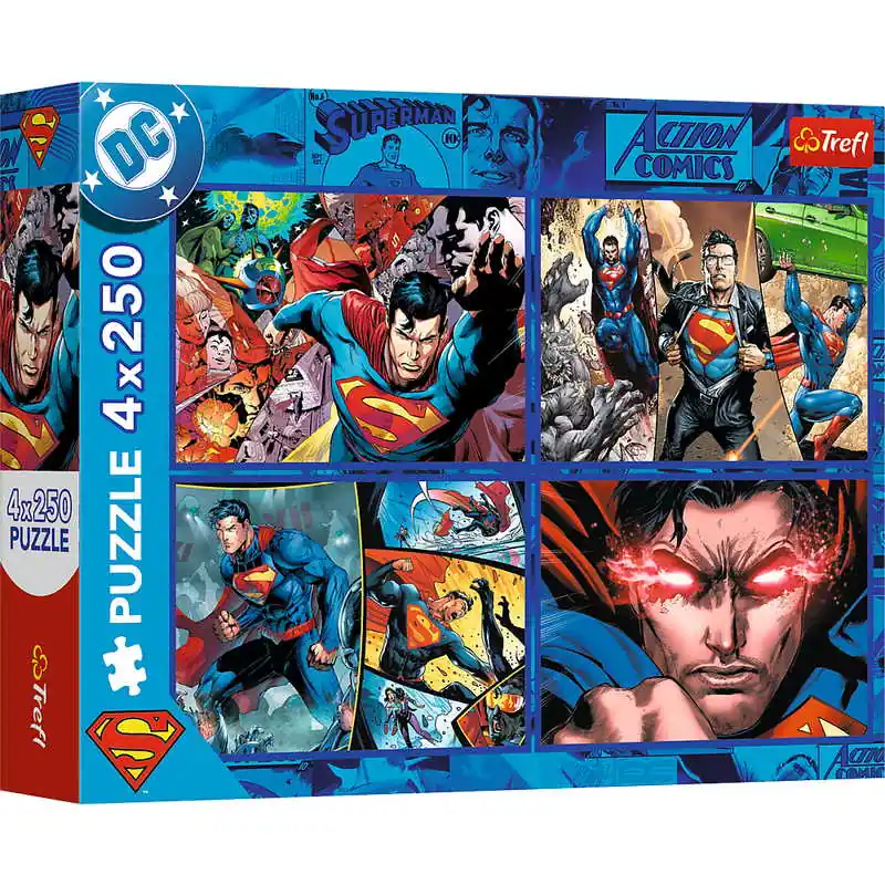 Trefl Puzzle A bátor Superman 4x250 db-os (13340) Árcsökkenés