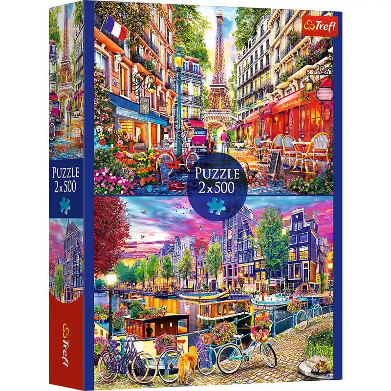 Trefl Puzzle Európai Fővárosok - 2x500 db-os (37496) Kedvezményes ár