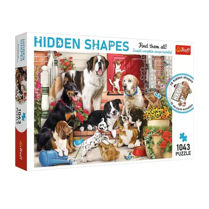 Trefl Puzzle Hidden Shapes - Mókás kutyák 1043 db-os (10675) Korlátozott ajánlat