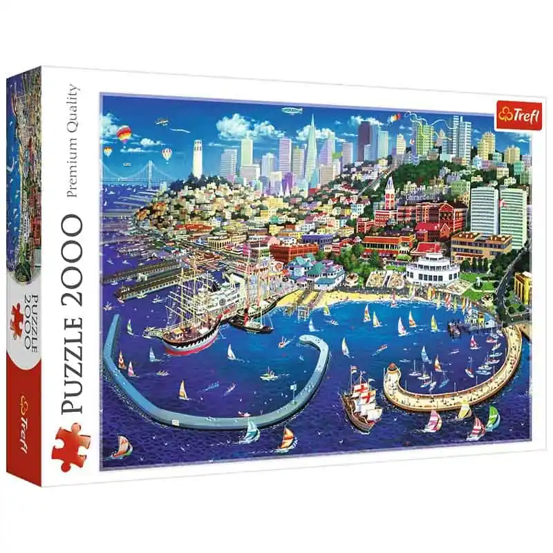 Trefl Puzzle San Francisco-i öböl 2000 db-os (27107) Biztonságos fizetés